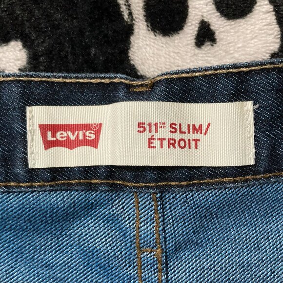Levi's 511 Slim fit dark wash women's jeans ~ 27W 27L XS SMALL blue denim pants - Picture 2 of 14